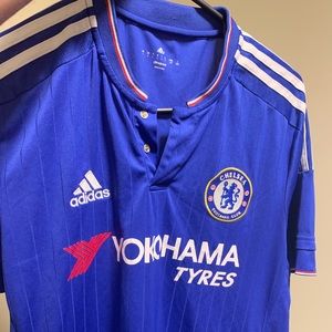 Soccer jersey size large blue